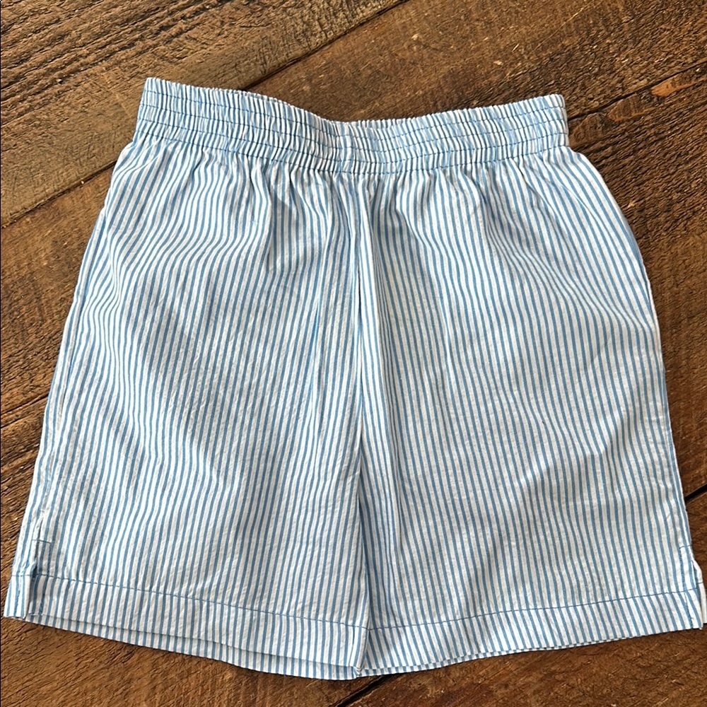 Luigi Blue SeerSucker shorts